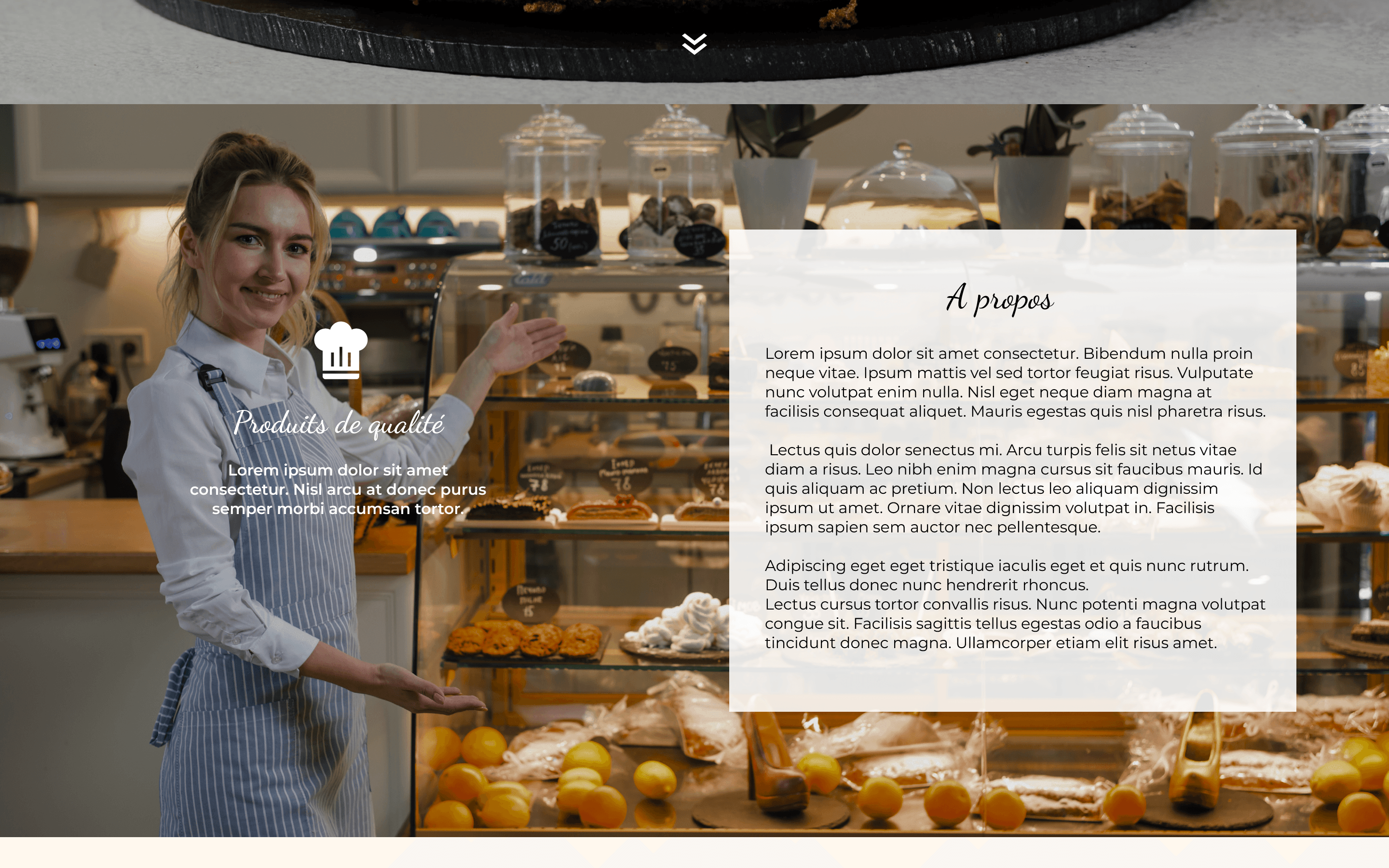 Projet Site one page d'une boulangerie